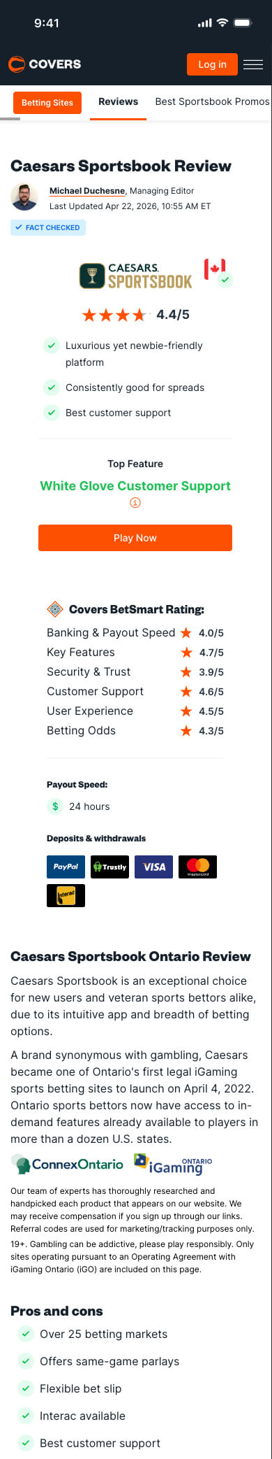 Covers live sportsbook review-page ATF